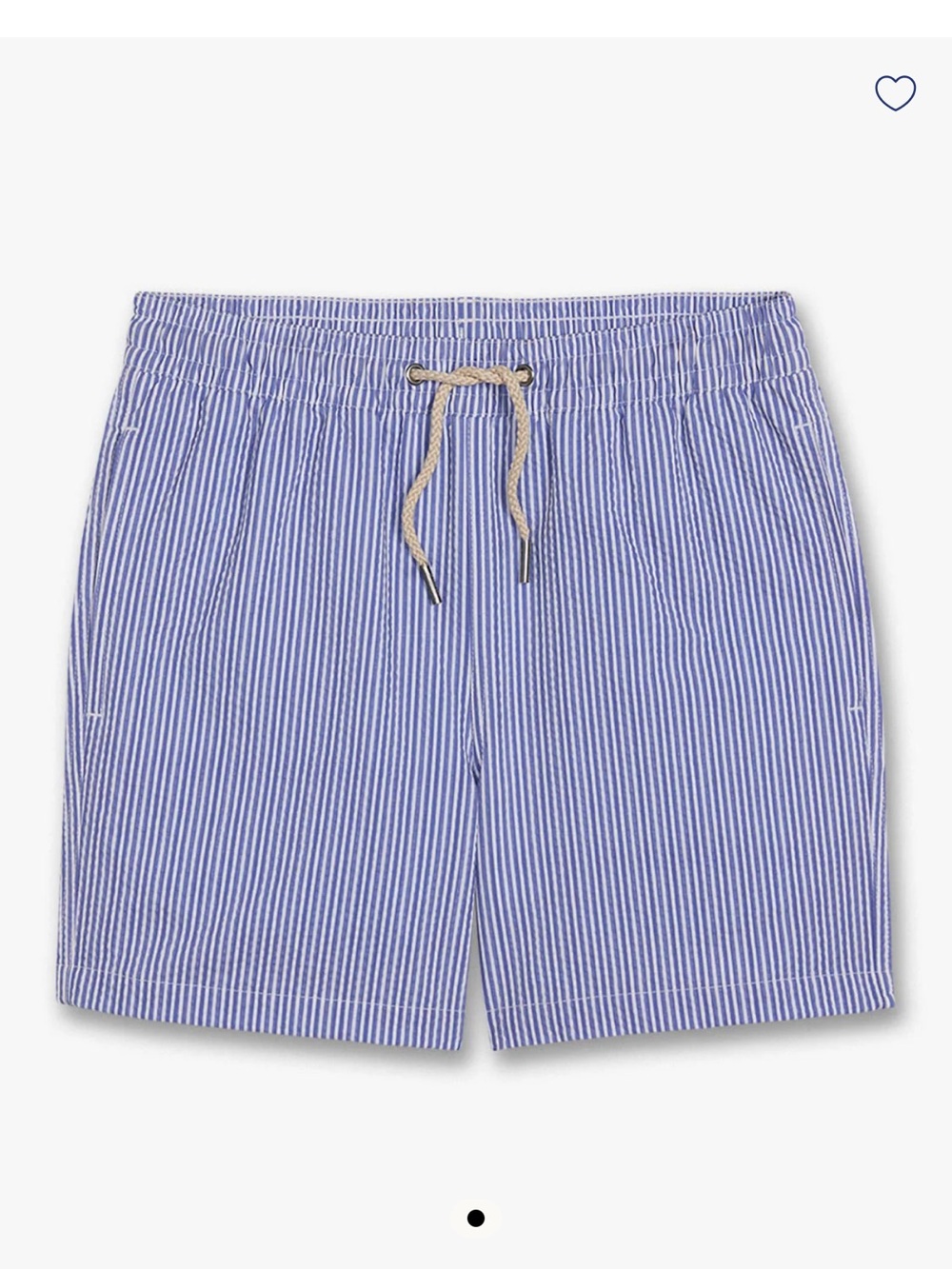 NWOT Fair Harbor Boys Blue Seersucker Bayberry Swim Trunks M (7-8)